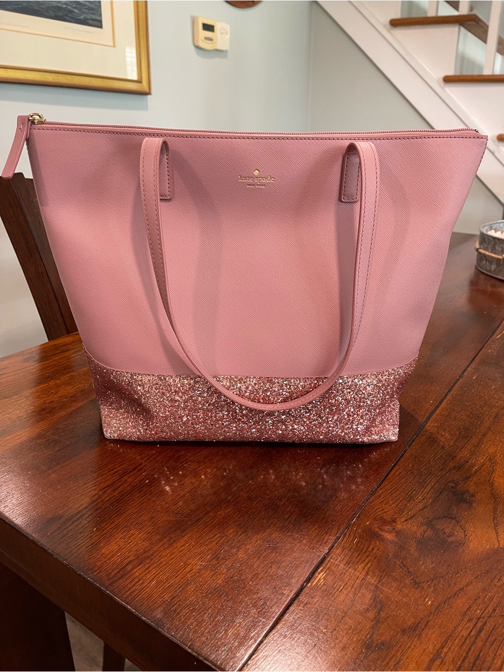 kate spade Pink Glitter Bottom Tote